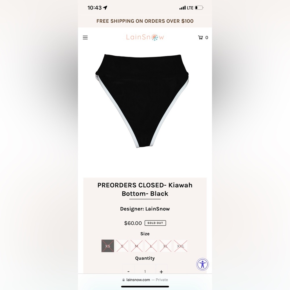 LainSnow Kiawah Bottoms - Black
